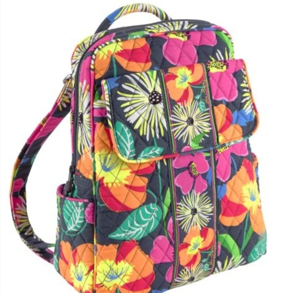 Vera Bradley Jazzy Blooms Multicolor Floral Backpack